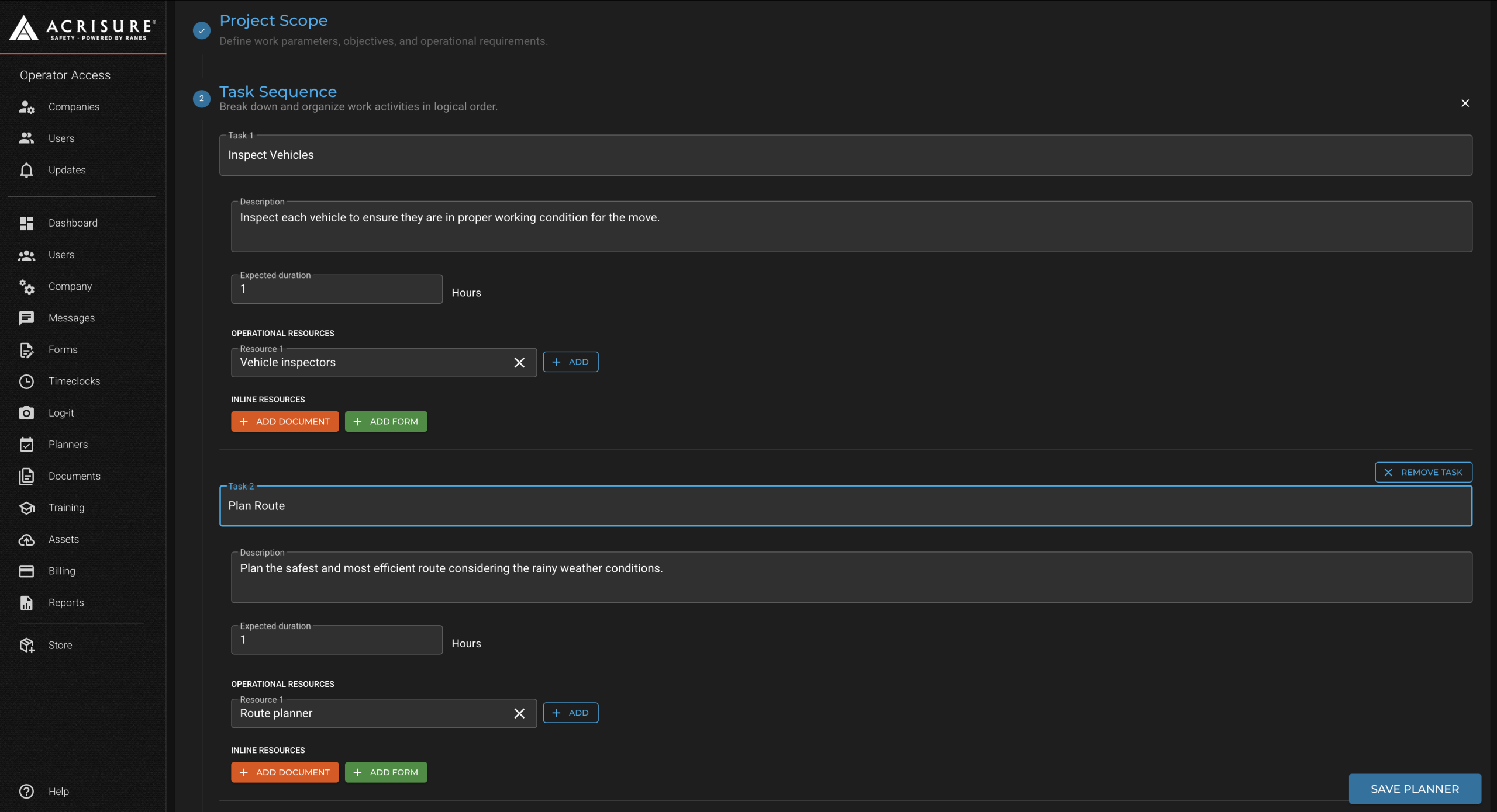 Task Sequence Overview